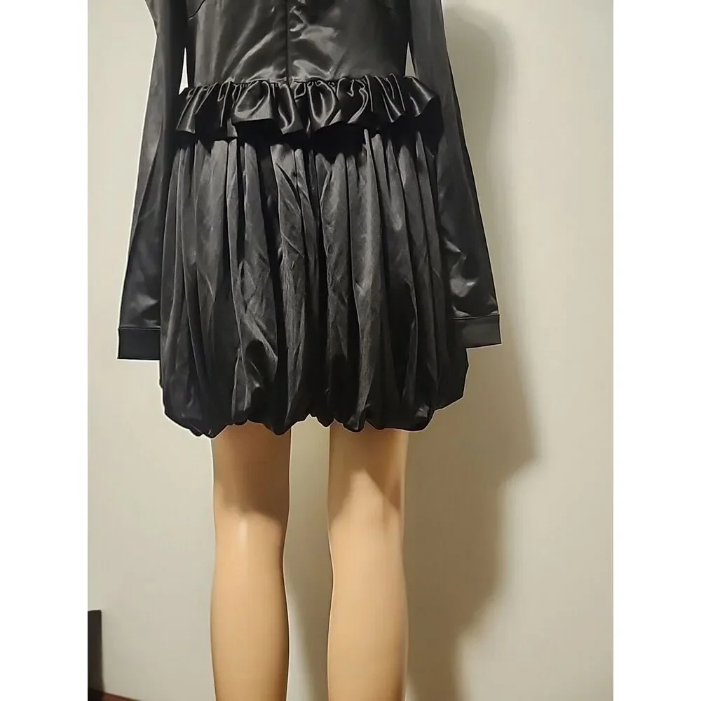 New Paco Rabanne x H&M Designer Black Bubble Mini Dress, Sz M - Picture 7 of 9